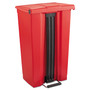 Rubbermaid Commercial Indoor Utility Step-On Waste Container, 23 gal, Plastic, Red (RCP6146RED) View Product Image