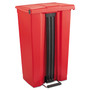 Rubbermaid Commercial Indoor Utility Step-On Waste Container, 23 gal, Plastic, Red View Product Image