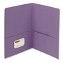 Smead Two-Pocket Folder, Textured Paper, 100-Sheet Capacity, 11 x 8.5, Lavender, 25/Box View Product Image