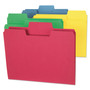 Smead SuperTab Colored File Folders, 1/3-Cut Tabs: Assorted, Letter Size, 0.75" Expansion, 11-pt Stock, Color Assortment 1, 24/Pack View Product Image