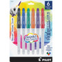 Pilot FriXion Colors Erasable Marker Pens - 2.5 mm Bold Pen Point - Erasable - Black, Blue, Red, Green, Orange, Purple Ink - White Barrel Product Image 