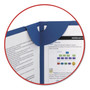 Smead Lockit Two-Pocket Folder, Textured Paper, 100-Sheet Capacity, 11 x 8.5, Dark Blue, 25/Box View Product Image