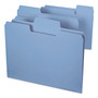 Smead SuperTab Colored File Folders, 1/3-Cut Tabs: Assorted, Letter Size, 0.75" Expansion, 11-pt Stock, Blue, 100/Box (SMD11986) View Product Image