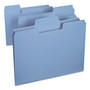 Smead SuperTab Colored File Folders, 1/3-Cut Tabs: Assorted, Letter Size, 0.75" Expansion, 11-pt Stock, Blue, 100/Box (SMD11986) View Product Image
