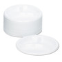 Tablemate Plastic Dinnerware, Compartment Plates, 9" dia, White, 125/Pack (TBL19644WH) View Product Image