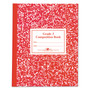 Roaring Spring Grade School Ruled Composition Book, Grade 3 Manuscript Format, Red Marble Cover, (50) 9.75 x 7.75 Sheets View Product Image