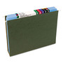 Smead Reinforced Top Tab Colored File Folders, Straight Tabs, Letter Size, 0.75" Expansion, Blue, 100/Box View Product Image