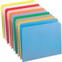 Smead Reinforced Top Tab Colored File Folders, Straight Tabs, Letter Size, 0.75" Expansion, Blue, 100/Box View Product Image