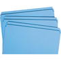 Smead Reinforced Top Tab Colored File Folders, Straight Tabs, Letter Size, 0.75" Expansion, Blue, 100/Box View Product Image