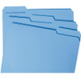 Smead Reinforced Top Tab Colored File Folders, 1/3-Cut Tabs: Assorted, Letter Size, 0.75" Expansion, Blue, 100/Box View Product Image