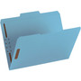 Smead Top Tab Colored Fastener Folders, 0.75" Expansion, 2 Fasteners, Letter Size, Blue Exterior, 50/Box View Product Image