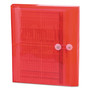 Smead Poly String and Button Interoffice Envelopes, Open-Side (Horizontal), 9.75 x 11.63, Transparent Red, 5/Pack View Product Image