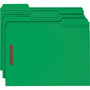 Smead Top Tab Colored Fastener Folders, 0.75" Expansion, 2 Fasteners, Letter Size, Green Exterior, 50/Box View Product Image