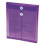 Smead Poly String and Button Interoffice Envelopes, Open-End (Vertical), 9.75 x 11.63, Transparent Purple, 5/Pack View Product Image