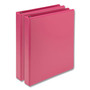 Samsill Earth's Choice Plant-Based Durable Fashion View Binder, 3 Rings, 1" Capacity, 11 x 8.5, Berry, 2/Pack View Product Image