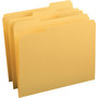 Smead Reinforced Top Tab Colored File Folders, 1/3-Cut Tabs: Assorted, Letter Size, 0.75" Expansion, Goldenrod, 100/Box View Product Image