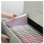 Smead Reinforced Top Tab Colored File Folders, 1/3-Cut Tabs: Assorted, Letter Size, 0.75" Expansion, Lavender, 100/Box View Product Image
