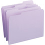 Smead Reinforced Top Tab Colored File Folders, 1/3-Cut Tabs: Assorted, Letter Size, 0.75" Expansion, Lavender, 100/Box View Product Image