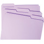 Smead Reinforced Top Tab Colored File Folders, 1/3-Cut Tabs: Assorted, Letter Size, 0.75" Expansion, Lavender, 100/Box View Product Image