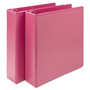 Samsill Earth's Choice Plant-Based Durable Fashion View Binder, 3 Rings, 2" Capacity, 11 x 8.5, Berry, 2/Pack View Product Image