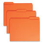 Smead Reinforced Top Tab Colored File Folders, 1/3-Cut Tabs: Assorted, Letter Size, 0.75" Expansion, Orange, 100/Box (SMD12534) View Product Image