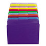 Smead Reinforced Top Tab Colored File Folders, 1/3-Cut Tabs: Assorted, Letter Size, 0.75" Expansion, Orange, 100/Box View Product Image