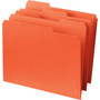 Smead Reinforced Top Tab Colored File Folders, 1/3-Cut Tabs: Assorted, Letter Size, 0.75" Expansion, Orange, 100/Box View Product Image