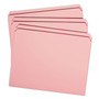 Smead Reinforced Top Tab Colored File Folders, Straight Tabs, Letter Size, 0.75" Expansion, Pink, 100/Box View Product Image