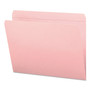 Smead Reinforced Top Tab Colored File Folders, Straight Tabs, Letter Size, 0.75" Expansion, Pink, 100/Box View Product Image
