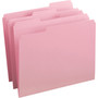 Smead Reinforced Top Tab Colored File Folders, 1/3-Cut Tabs: Assorted, Letter Size, 0.75" Expansion, Pink, 100/Box View Product Image