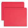 Smead Reinforced Top Tab Colored File Folders, Straight Tabs, Letter Size, 0.75" Expansion, Red, 100/Box View Product Image