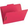 Smead Top Tab Colored Fastener Folders, 0.75" Expansion, 2 Fasteners, Letter Size, Red Exterior, 50/Box View Product Image