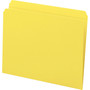 Smead Reinforced Top Tab Colored File Folders, Straight Tabs, Letter Size, 0.75" Expansion, Yellow, 100/Box View Product Image