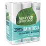 Seventh Generation 100% Recycled Bathroom Tissue, Septic Safe, 2-Ply, White, 240 Sheets/Roll, 24/Pack (SEV13738) View Product Image