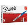 Sharpie Retractable Permanent Marker, Extra-Fine Needle Tip, Blue (SAN1735792) View Product Image