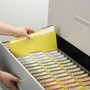 Smead Reinforced Top Tab Colored File Folders, 1/3-Cut Tabs: Assorted, Letter Size, 0.75" Expansion, Yellow, 100/Box View Product Image