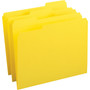 Smead Reinforced Top Tab Colored File Folders, 1/3-Cut Tabs: Assorted, Letter Size, 0.75" Expansion, Yellow, 100/Box (SMD12934) View Product Image