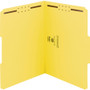 Smead Top Tab Colored Fastener Folders, 0.75" Expansion, 2 Fasteners, Letter Size, Yellow Exterior, 50/Box View Product Image