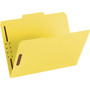 Smead Top Tab Colored Fastener Folders, 0.75" Expansion, 2 Fasteners, Letter Size, Yellow Exterior, 50/Box View Product Image