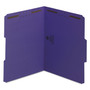 Smead Top Tab Colored Fastener Folders, 0.75" Expansion, 2 Fasteners, Letter Size, Purple Exterior, 50/Box View Product Image