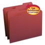 Smead Reinforced Top Tab Colored File Folders, 1/3-Cut Tabs: Assorted, Letter Size, 0.75" Expansion, Maroon, 100/Box View Product Image