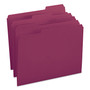 Smead Colored File Folders, 1/3-Cut Tabs: Assorted, Letter Size, 0.75" Expansion, Maroon, 100/Box View Product Image