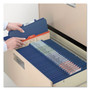 Smead Four-Section Pressboard Top Tab Classification Folders, Four SafeSHIELD Fasteners, 1 Divider, Letter Size, Dark Blue, 10/Box View Product Image
