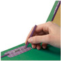Smead Four-Section Pressboard Top Tab Classification Folders, Four SafeSHIELD Fasteners, 1 Divider, Letter Size, Green, 10/Box View Product Image