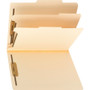 Smead Six-Section Top Tab Classification Folders, 2" Expansion, 2 Dividers, 6 Fasteners, Letter Size, Manila, 10/Box View Product Image