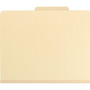 Smead Six-Section Top Tab Classification Folders, 2" Expansion, 2 Dividers, 6 Fasteners, Letter Size, Manila, 10/Box View Product Image
