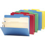 Smead Top Tab Classification Folders, Six SafeSHIELD Fasteners, 2" Expansion, 2 Dividers, Letter Size, Red Exterior, 10/Box View Product Image