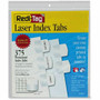 Redi-Tag Laser Printable Index Tabs - 375 Blank Tab(s) - 1.25" Tab Height x 1.12" Tab Width - Self-adhesive, Permanent - White Tab(s) - Non-toxic Product Image 
