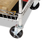 Alera Carry-all Mail Cart, Metal, 1 Shelf, 1 Bin, 34.88" x 18" x 39.5", Silver View Product Image