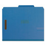 Smead Recycled Pressboard Classification Folders, 2" Expansion, 2 Dividers, 6 Fasteners, Letter Size, Dark Blue, 10/Box (SMD14062) View Product Image